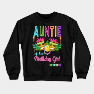 Hawaiian Luau Birthday Party Matching Tiki Outfit Summer Crewneck Sweatshirt